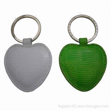 Leather Keyfob with Gold, Bronze, Chrome and Antique Emblem Finishing